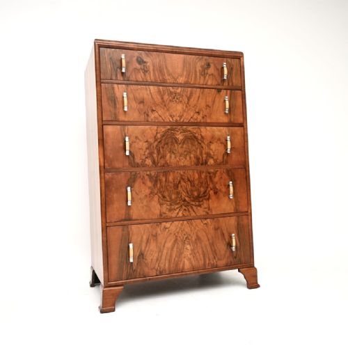 ART DECO BURR WALNUT CHEST OF DRAWERS - ADDITIONAL PHOTO 1