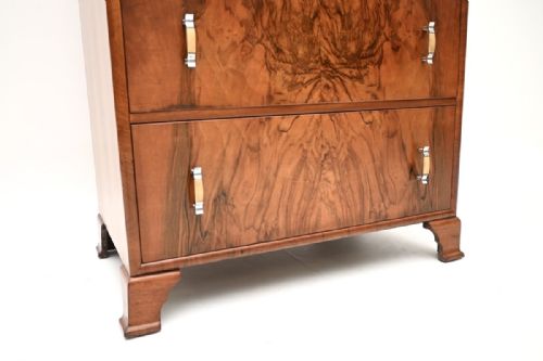 ART DECO BURR WALNUT CHEST OF DRAWERS - ADDITIONAL PHOTO 3
