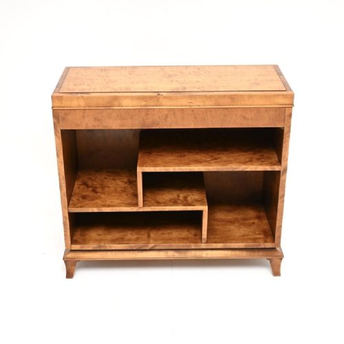 fig 1. Swedish Biedermeier Satin Birch Open Bookcase

