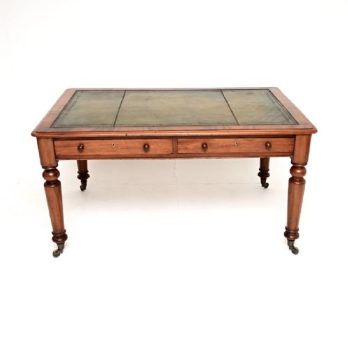 fig 1. Antique Victorian Mahogany Partners Desk