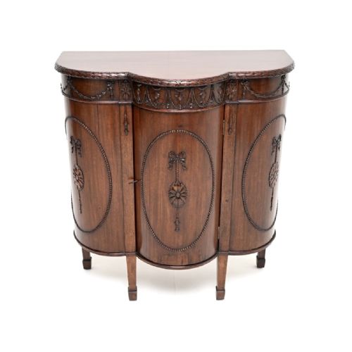ANTIQUE GEORGIAN ADAM STYLE MAHOGANY CABINET - ADDITIONAL PHOTO 1