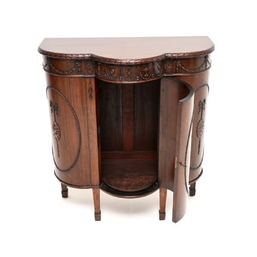 ANTIQUE GEORGIAN ADAM STYLE MAHOGANY CABINET - ADDITIONAL PHOTO 2