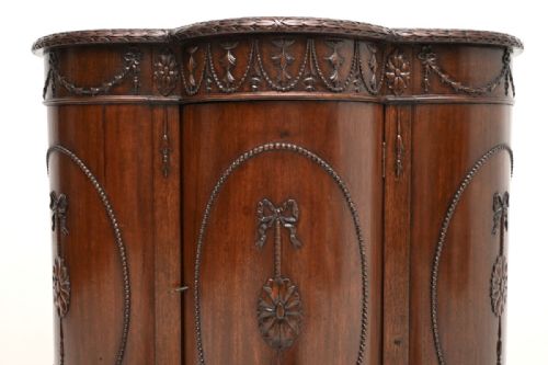 ANTIQUE GEORGIAN ADAM STYLE MAHOGANY CABINET - ADDITIONAL PHOTO 5