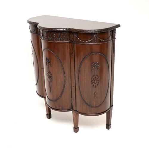 ANTIQUE GEORGIAN ADAM STYLE MAHOGANY CABINET - ADDITIONAL PHOTO 8