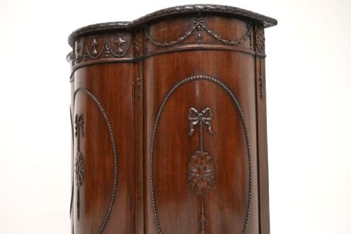 ANTIQUE GEORGIAN ADAM STYLE MAHOGANY CABINET - ADDITIONAL PHOTO 9