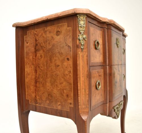 ANTIQUE FRENCH MARBLE TOP INLAID COMMODE - ADDITIONAL PHOTO 11