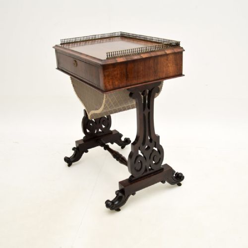 ANTIQUE VICTORIAN ROSEWOOD SIDE TABLE - ADDITIONAL PHOTO 2