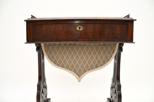 ANTIQUE VICTORIAN ROSEWOOD SIDE TABLE - ADDITIONAL PHOTO 4