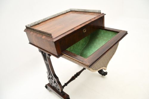 ANTIQUE VICTORIAN ROSEWOOD SIDE TABLE - ADDITIONAL PHOTO 5