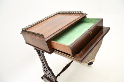 ANTIQUE VICTORIAN ROSEWOOD SIDE TABLE - ADDITIONAL PHOTO 6