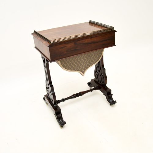 ANTIQUE VICTORIAN ROSEWOOD SIDE TABLE - ADDITIONAL PHOTO 7