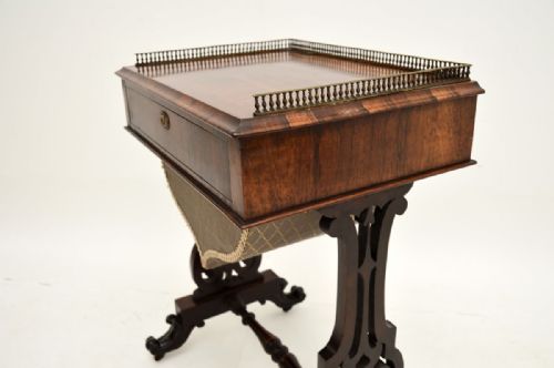 ANTIQUE VICTORIAN ROSEWOOD SIDE TABLE - ADDITIONAL PHOTO 8