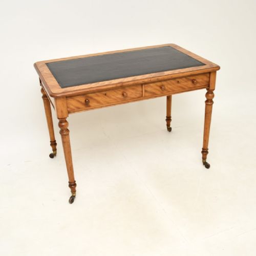 Antique Victorian Satin Wood Writing Table
