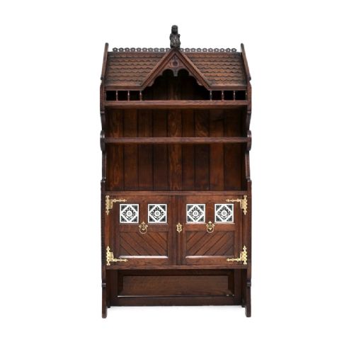 ANTIQUE AESTHETIC MOVEMENT CABINET BY JOHN MOYR SMITH - ADDITIONAL PHOTO 1
