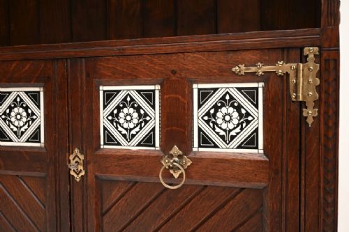 ANTIQUE AESTHETIC MOVEMENT CABINET BY JOHN MOYR SMITH - ADDITIONAL PHOTO 2