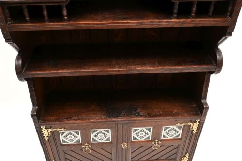 ANTIQUE AESTHETIC MOVEMENT CABINET BY JOHN MOYR SMITH - ADDITIONAL PHOTO 3