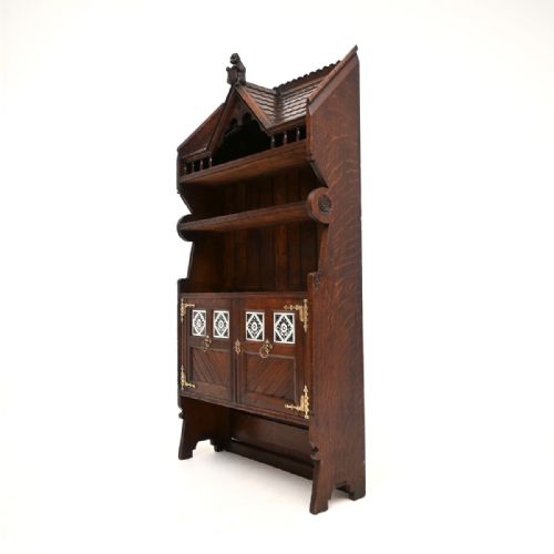 ANTIQUE AESTHETIC MOVEMENT CABINET BY JOHN MOYR SMITH - ADDITIONAL PHOTO 7