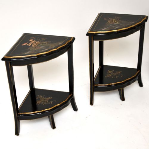 fig 1. Antique Lacquered Chinoiserie Nesting Coffee Table