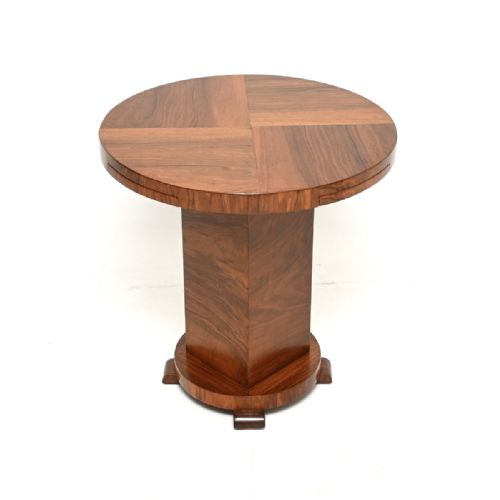 fig 1. Art Deco Walnut Occasional Side Table