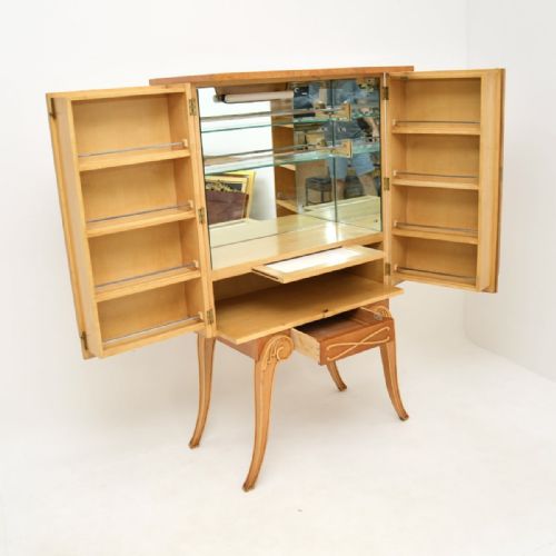 ART DECO BURR WALNUT COCKTAIL CABINET BY HILLE - ADDITIONAL PHOTO 5