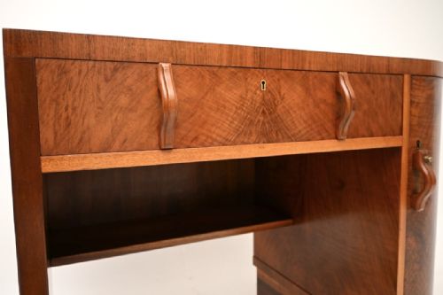ART DECO FIGURED WALNUT DESK - ADDITIONAL PHOTO 4