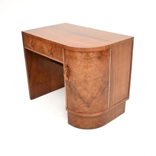 ART DECO FIGURED WALNUT DESK - ADDITIONAL PHOTO 7