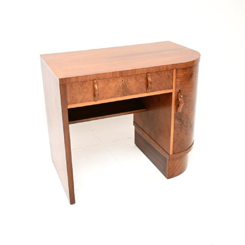 ART DECO FIGURED WALNUT DESK - ADDITIONAL PHOTO 8
