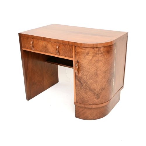 ART DECO FIGURED WALNUT DESK - ADDITIONAL PHOTO 12