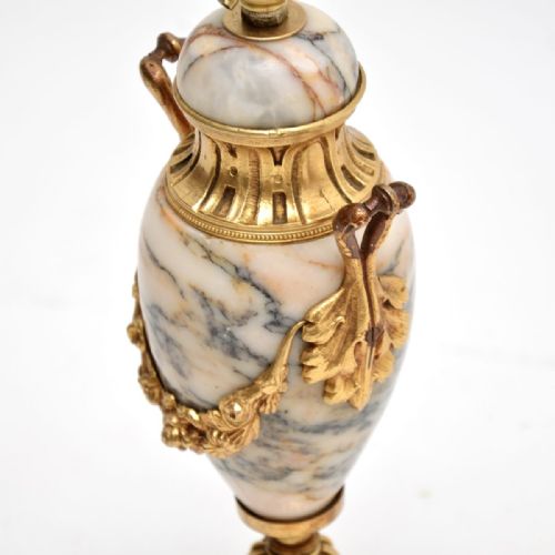 ANTIQUE FRENCH MARBLE AND GILT BRONZE TABLE LAMP - ADDITIONAL PHOTO 3