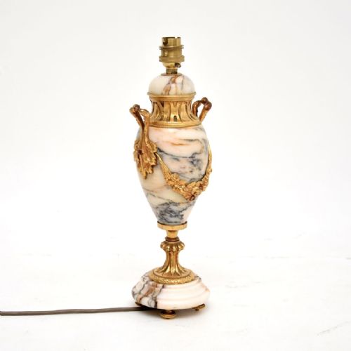 ANTIQUE FRENCH MARBLE AND GILT BRONZE TABLE LAMP - ADDITIONAL PHOTO 5