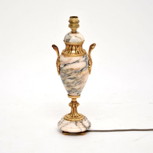 ANTIQUE FRENCH MARBLE AND GILT BRONZE TABLE LAMP - ADDITIONAL PHOTO 7