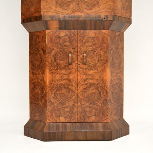 ART DECO BURR WALNUT COCKTAIL DRINKS CABINET - ADDITIONAL PHOTO 7