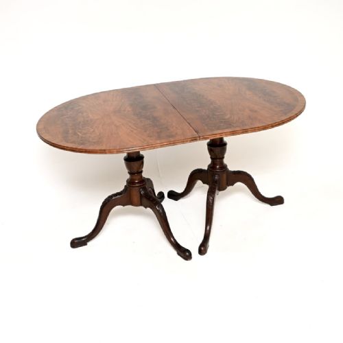 fig 1. Antique Georgian Style Walnut Extending Dining Table