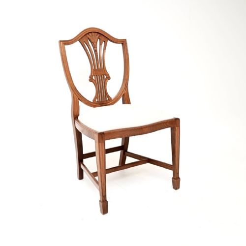 SET OF EIGHT ANTIQUE SHERATON STYLE SHIELD BACK DINING CHAIRS - ADDITIONAL PHOTO 2