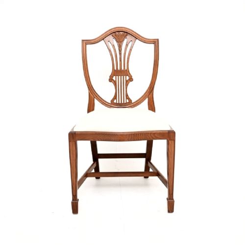 SET OF EIGHT ANTIQUE SHERATON STYLE SHIELD BACK DINING CHAIRS - ADDITIONAL PHOTO 3