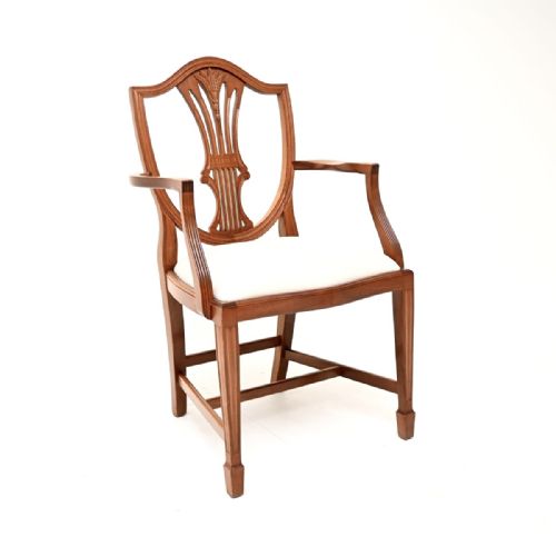 SET OF EIGHT ANTIQUE SHERATON STYLE SHIELD BACK DINING CHAIRS - ADDITIONAL PHOTO 4