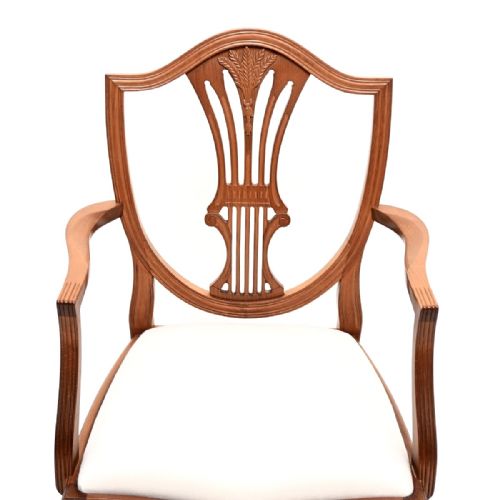 SET OF EIGHT ANTIQUE SHERATON STYLE SHIELD BACK DINING CHAIRS - ADDITIONAL PHOTO 7