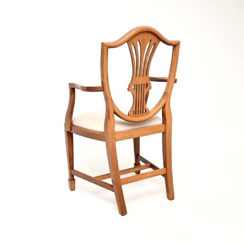 SET OF EIGHT ANTIQUE SHERATON STYLE SHIELD BACK DINING CHAIRS - ADDITIONAL PHOTO 8