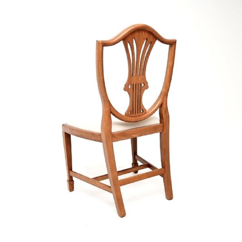 SET OF EIGHT ANTIQUE SHERATON STYLE SHIELD BACK DINING CHAIRS - ADDITIONAL PHOTO 9