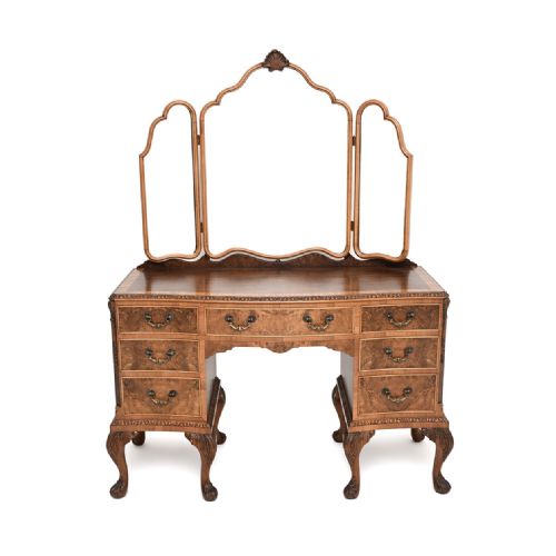 fig 1. Antique Burr Walnut Dressing Table