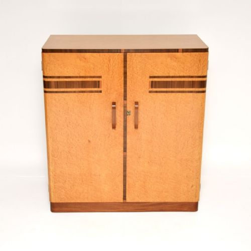 ART DECO BIRDS EYE MAPLE AND WALNUT COMPACTUM WARDROBE - ADDITIONAL PHOTO 1