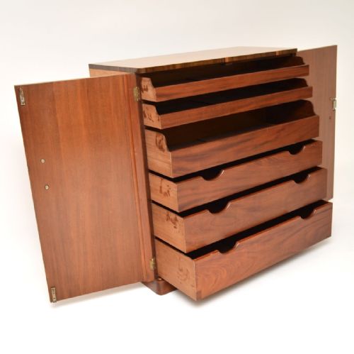ART DECO BIRDS EYE MAPLE AND WALNUT COMPACTUM WARDROBE - ADDITIONAL PHOTO 3
