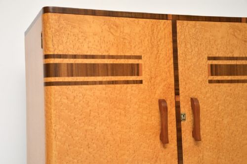 ART DECO BIRDS EYE MAPLE AND WALNUT COMPACTUM WARDROBE - ADDITIONAL PHOTO 4