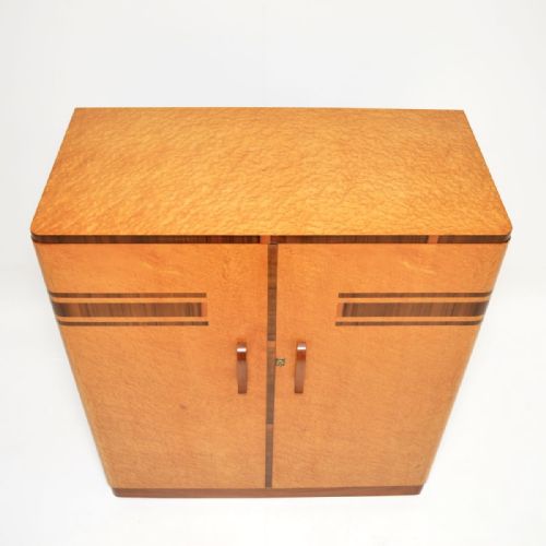 ART DECO BIRDS EYE MAPLE AND WALNUT COMPACTUM WARDROBE - ADDITIONAL PHOTO 8