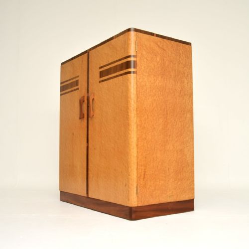 ART DECO BIRDS EYE MAPLE AND WALNUT COMPACTUM WARDROBE - ADDITIONAL PHOTO 10