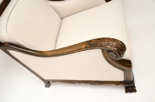 PAIR OF ANTIQUE SWEDISH ARMCHAIRS IN SATIN BIRCH - ADDITIONAL PHOTO 5