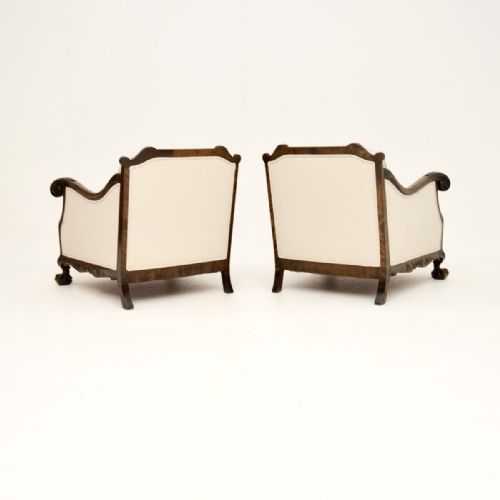 PAIR OF ANTIQUE SWEDISH ARMCHAIRS IN SATIN BIRCH - ADDITIONAL PHOTO 10