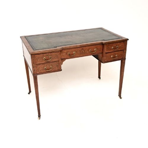Antique Edwardian Inlaid Mahogany Desk
