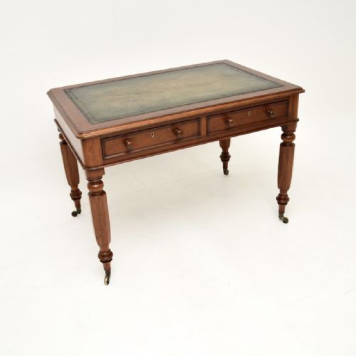 Antique William IV Mahogany Leather Top Desk / Writing Table
