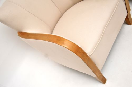 PAIR OF SWEDISH ART DECO ARMCHAIRS IN SATIN BIRCH - ADDITIONAL PHOTO 5